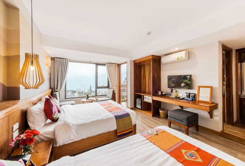 Phòng ngủ Khách sạn Sapa Panorama