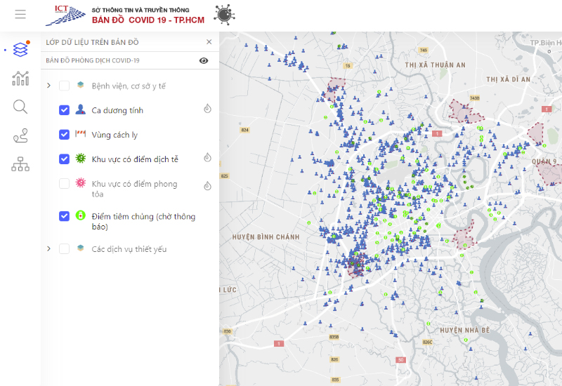 Bản đồ Covid-19 TP. Hồ Chí Minh 