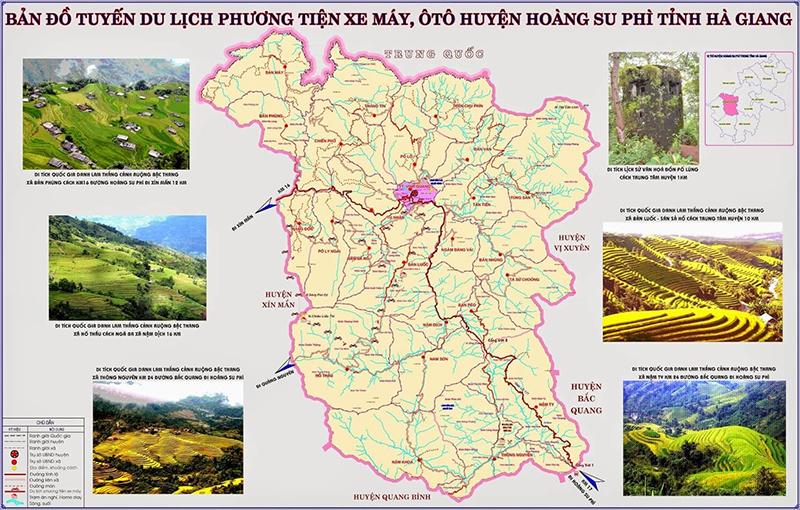 Bản đồ đi đến Hoàng Su Phì Hà Giang